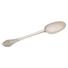 William & Mary Lace Pattern Silver Trifid Spoon London 1692 Stephen Coleman