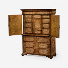 William & Mary Marquetry Cabinet on Chest