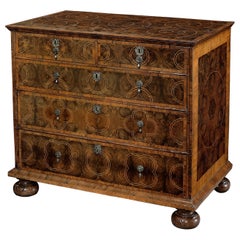 William & Mary Olivewood Chest of Drawers