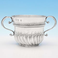 William & Mary Period Antique Brittania Standard Silver Porringer from 1698