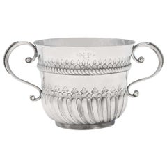 William & Mary Periode Antike Brittania Standard Silber Porringer von 1698