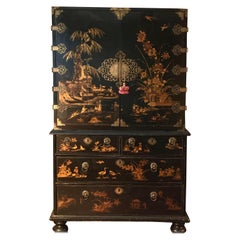 William & Mary Periode japanned/ Lack Schrank - RESERVIERT
