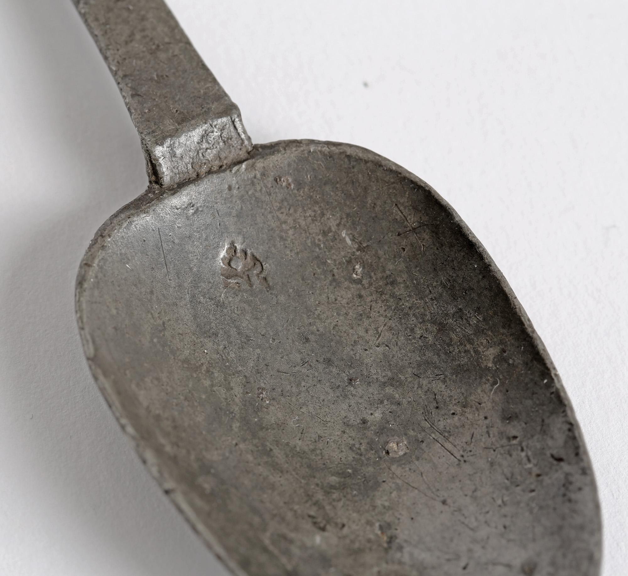 17th century pewter spoons