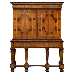 Used William & Mary Seaweed Marquetry Inlaid Cabinet by Gerrit Jensen (c. 1634-1715) 