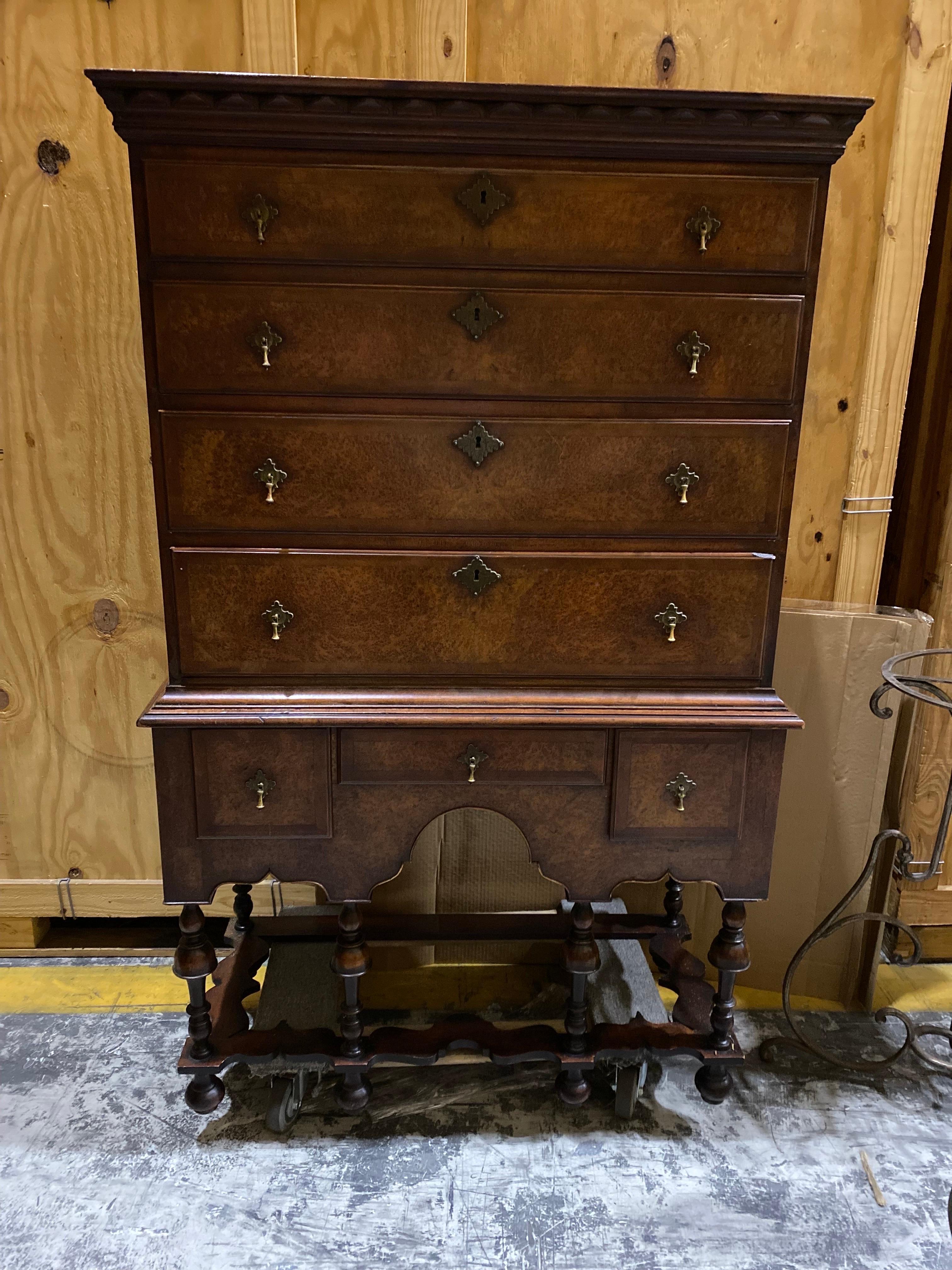 William & Mary Style Highboy, 20th Century For Sale 8