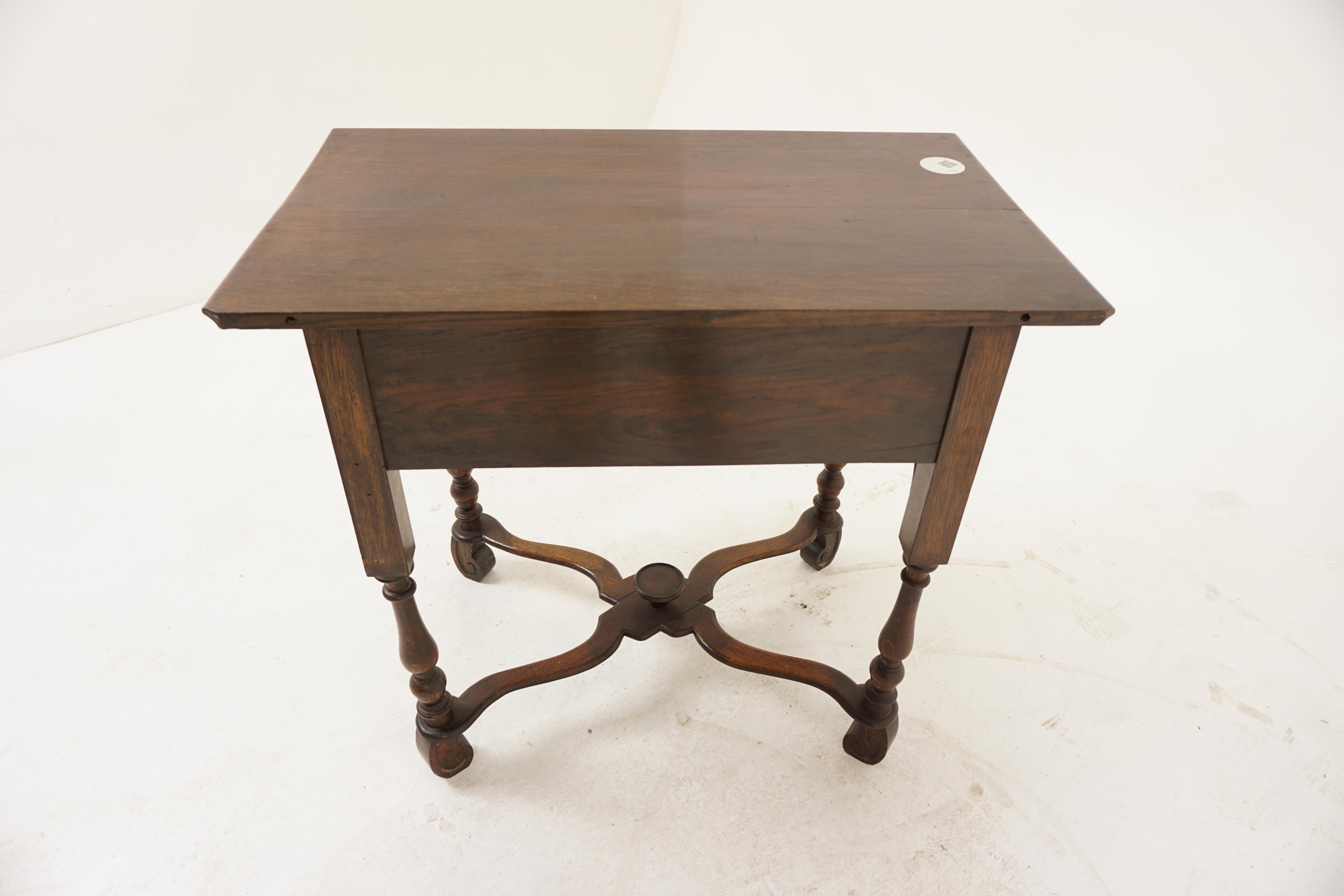 William & Mary Style Oak Side Table, Hall, Sofa, Scotland 1920, H1016 4