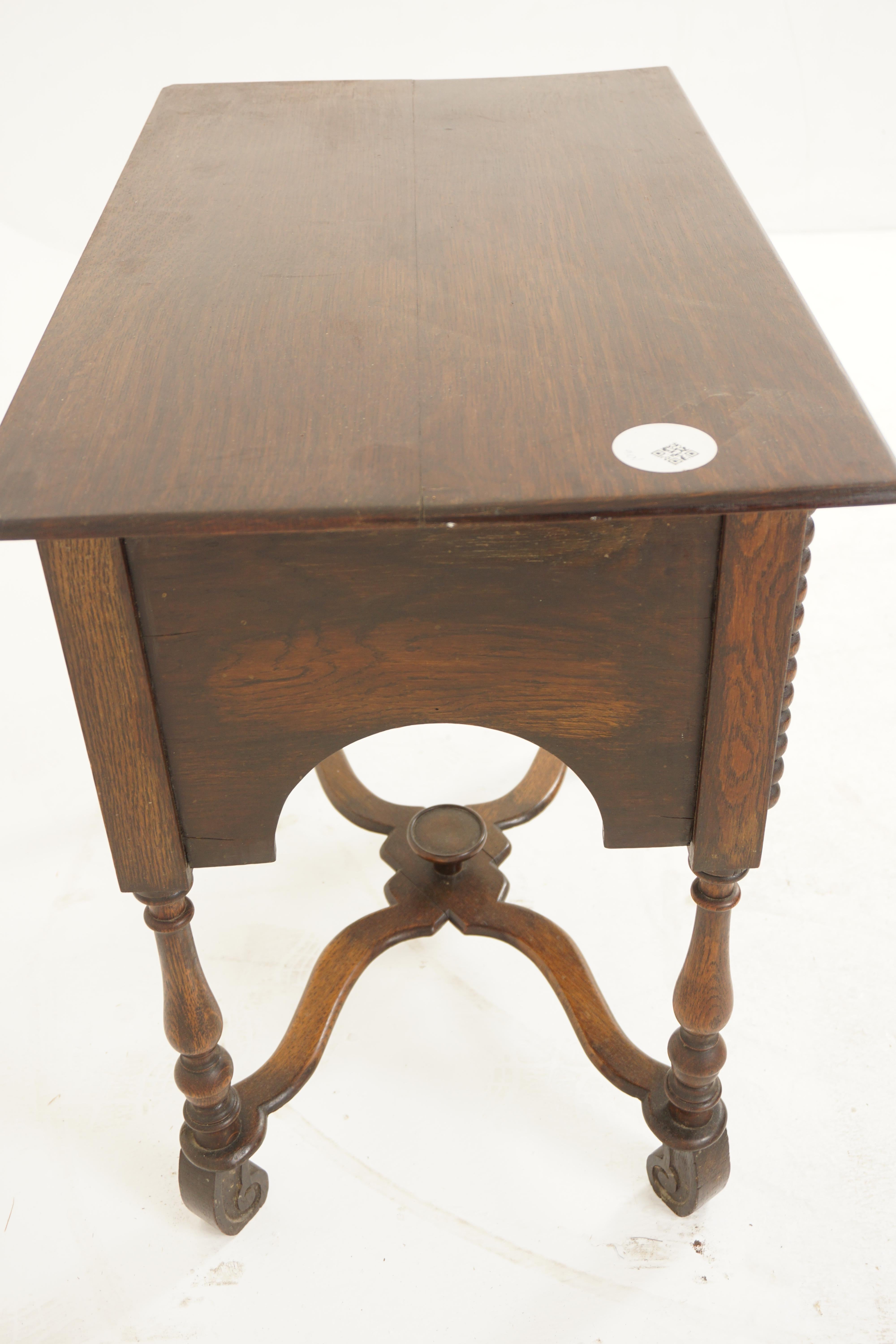 William & Mary Style Oak Side Table, Hall, Sofa, Scotland 1920, H1016 3