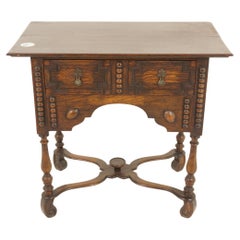 William & Mary Style Oak Side Table, Hall, Sofa, Scotland 1920, H1016