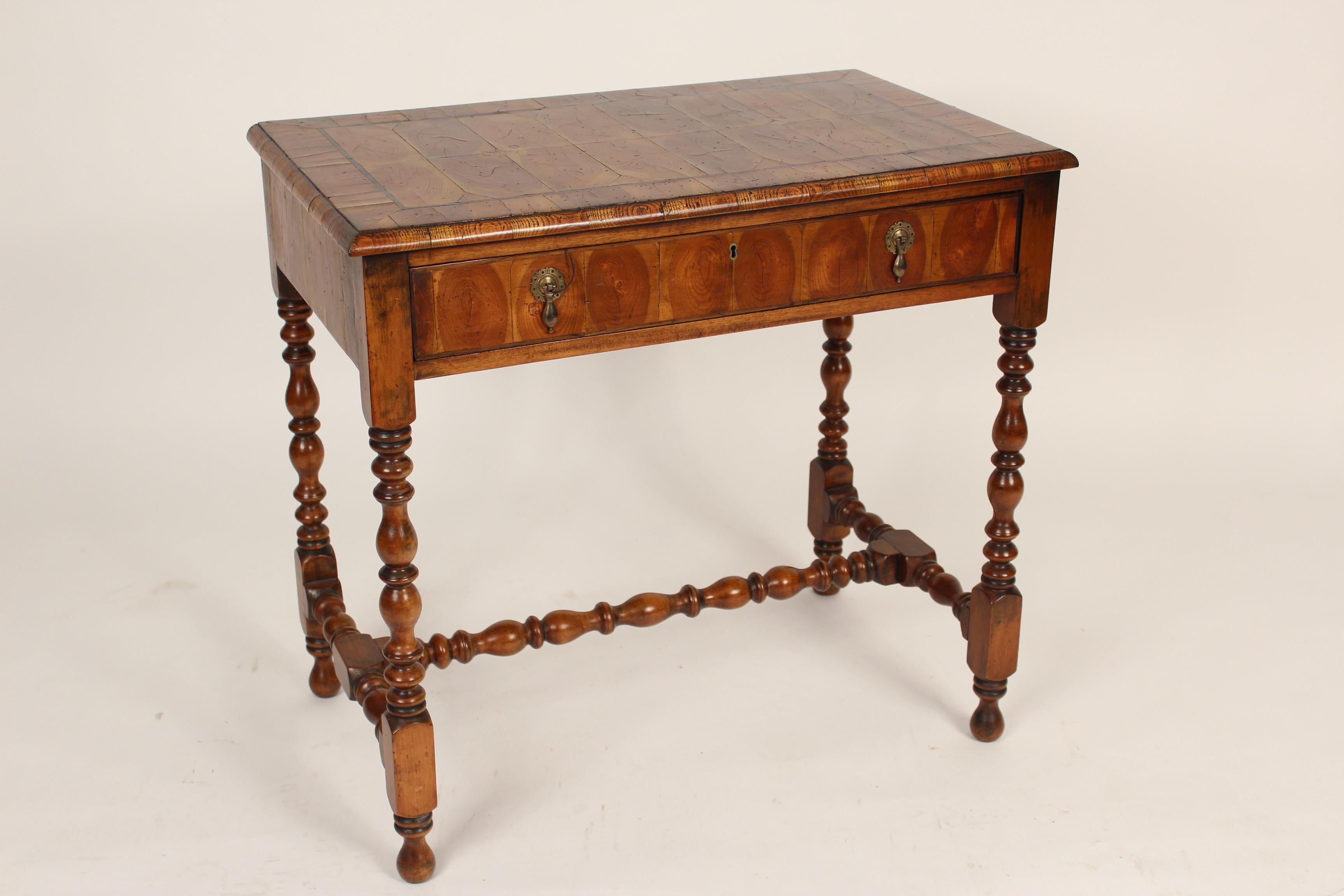 William and Mary William & Mary Style Oyster Burl Occasional / Writing Table