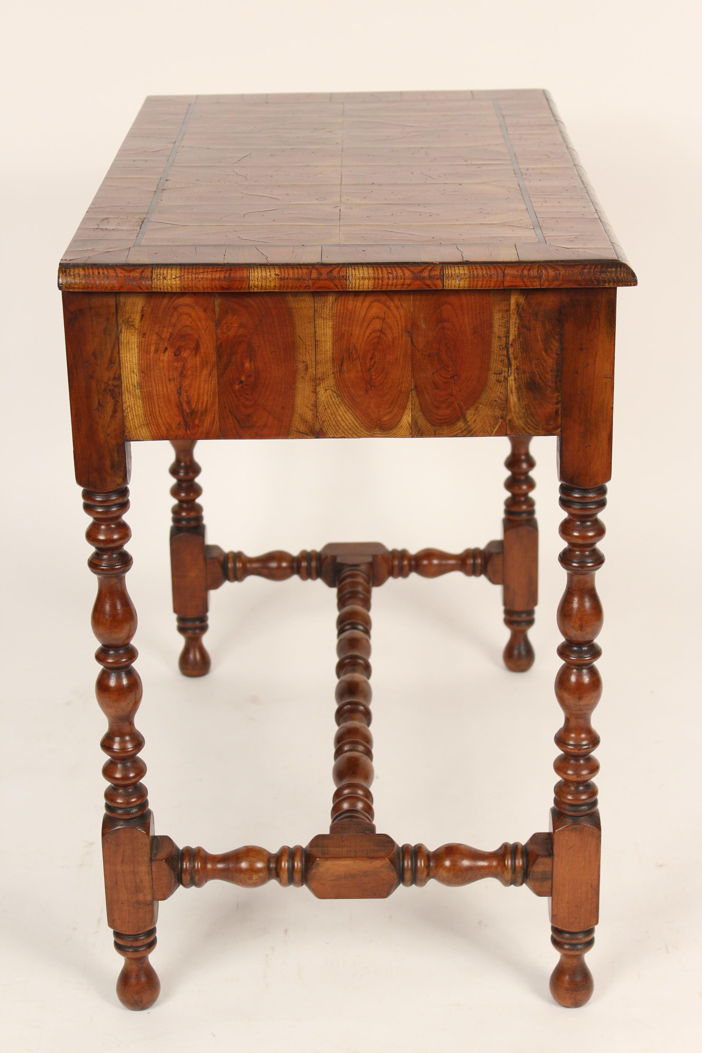 Unknown William & Mary Style Oyster Burl Occasional / Writing Table