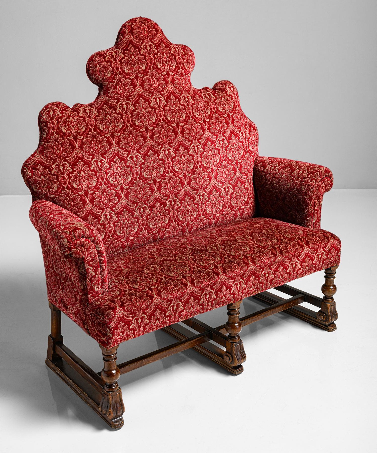 William & Mary Style Sofas, England, circa 1890 1