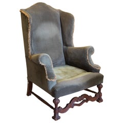 William & Mary Style Wing Armchair, circa 1900