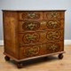 William & Mary Walnut and Marquetry Chest of Drawers