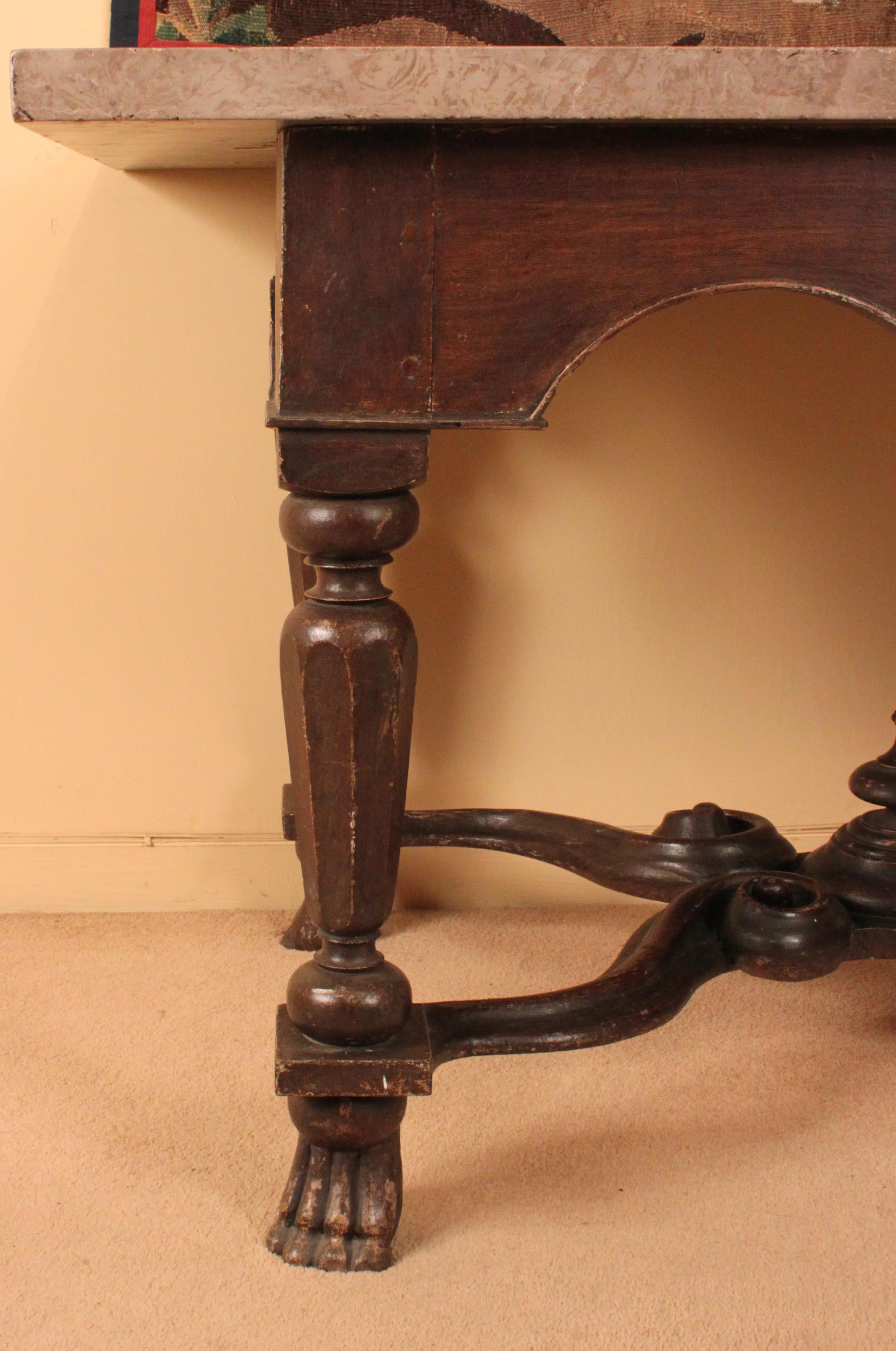 William and Mary William & Mary X Stretcher Antique Pier Table
