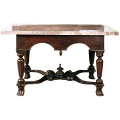 Table de pilier ancienne William & Mary X Stretcher