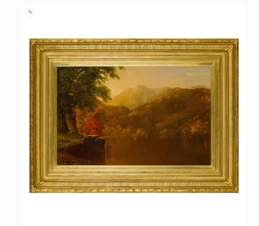 William Mason Brown Landscape Painting – Herbstszene mit See