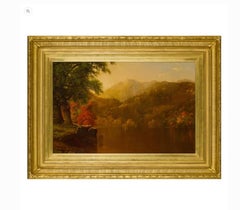 Herbstszene mit See