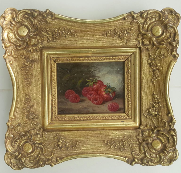 Raspberries & Strawberries - Painting by William Mason Brown