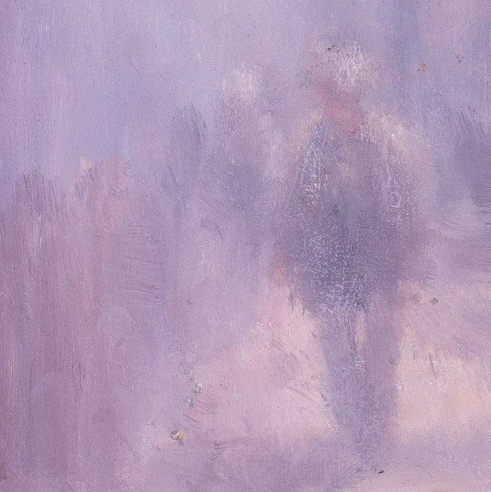 William Mason (British, 1906 – 2002)
Figures in the mist
Signed W. Mason (lower right)
Oil on board
12.1/2 x 10 in .(31.8 x 25.5 cm.)
