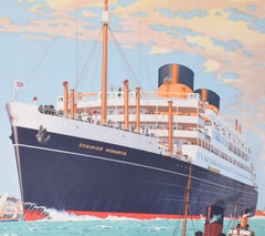 Shaw Savill Lines - Dominion Monarch original vintage poster by William McDowell