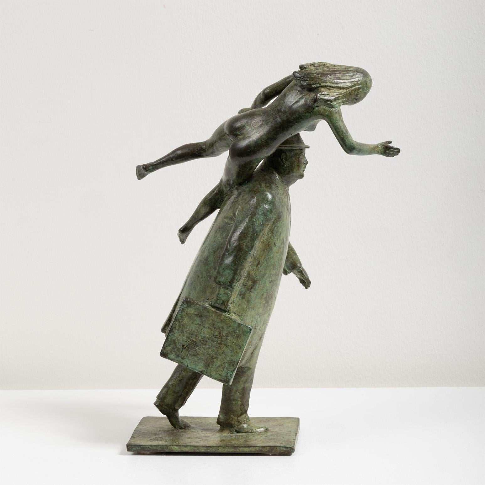 L'uomo con la musa - Sculpture Surrealismo di William McElcheran