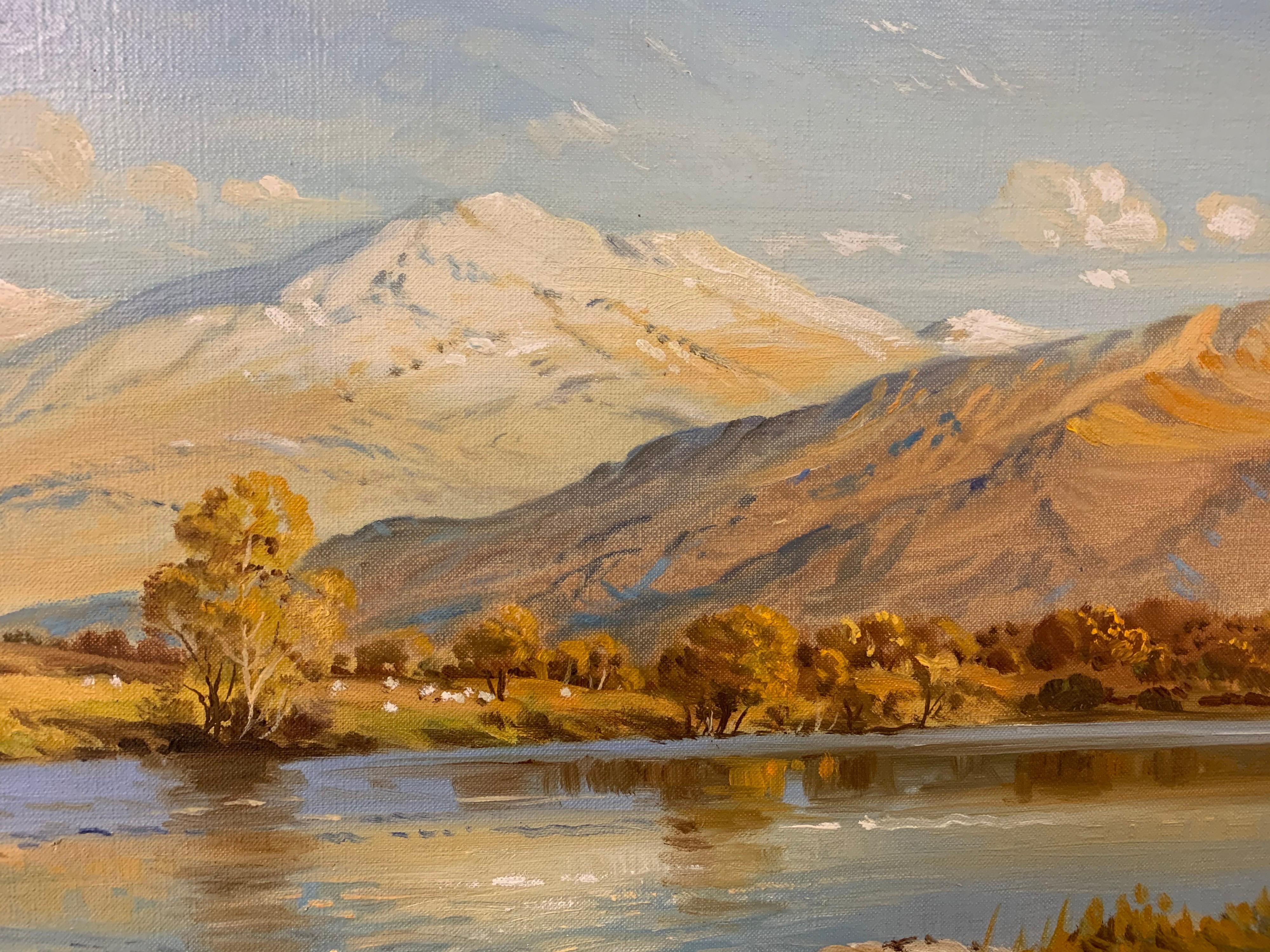 Evening Glow at Loch Torridon West Coast of Scotland Autumnal Landscape Painting 1