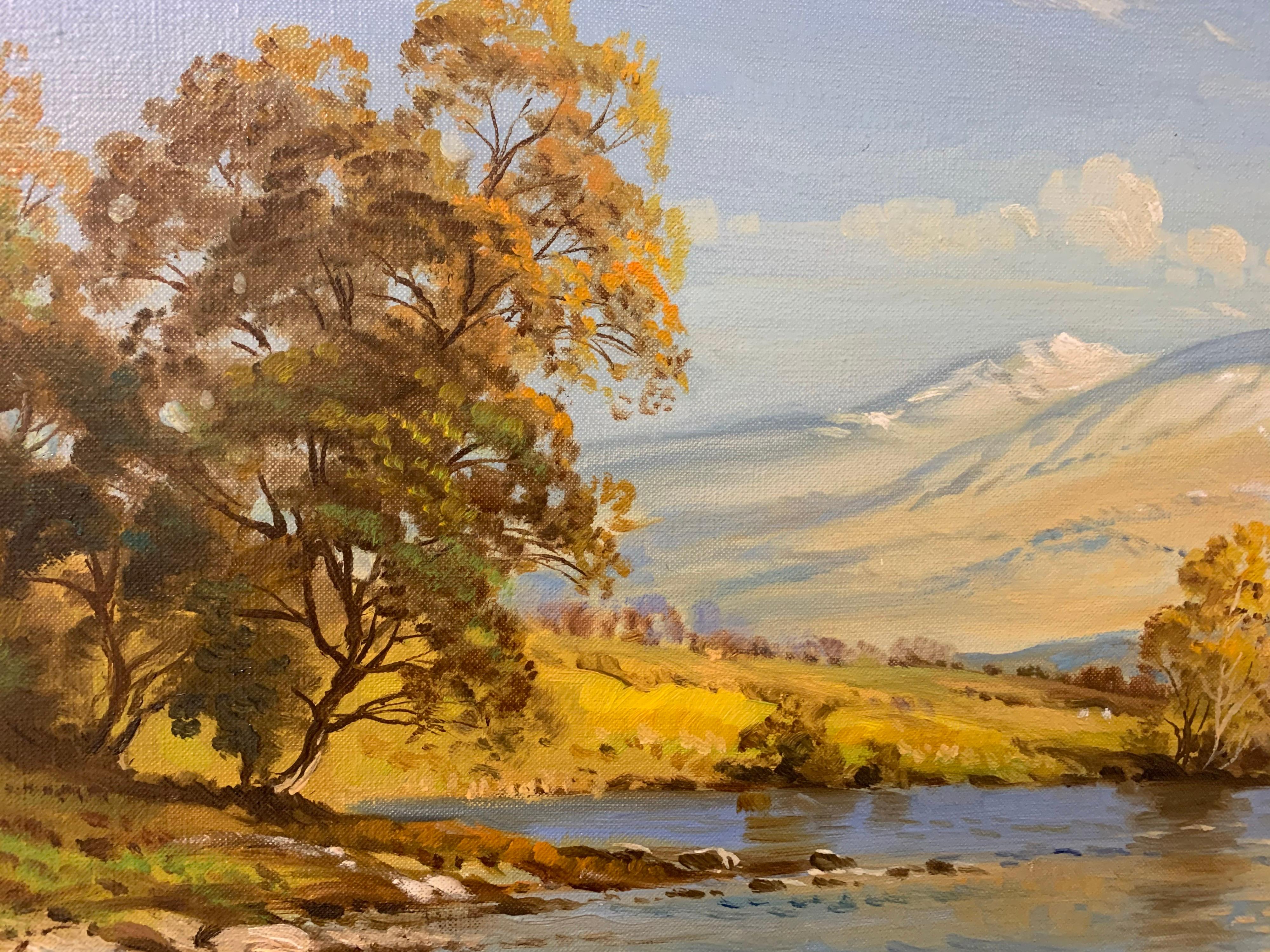 Evening Glow at Loch Torridon West Coast of Scotland Autumnal Landscape Painting 2