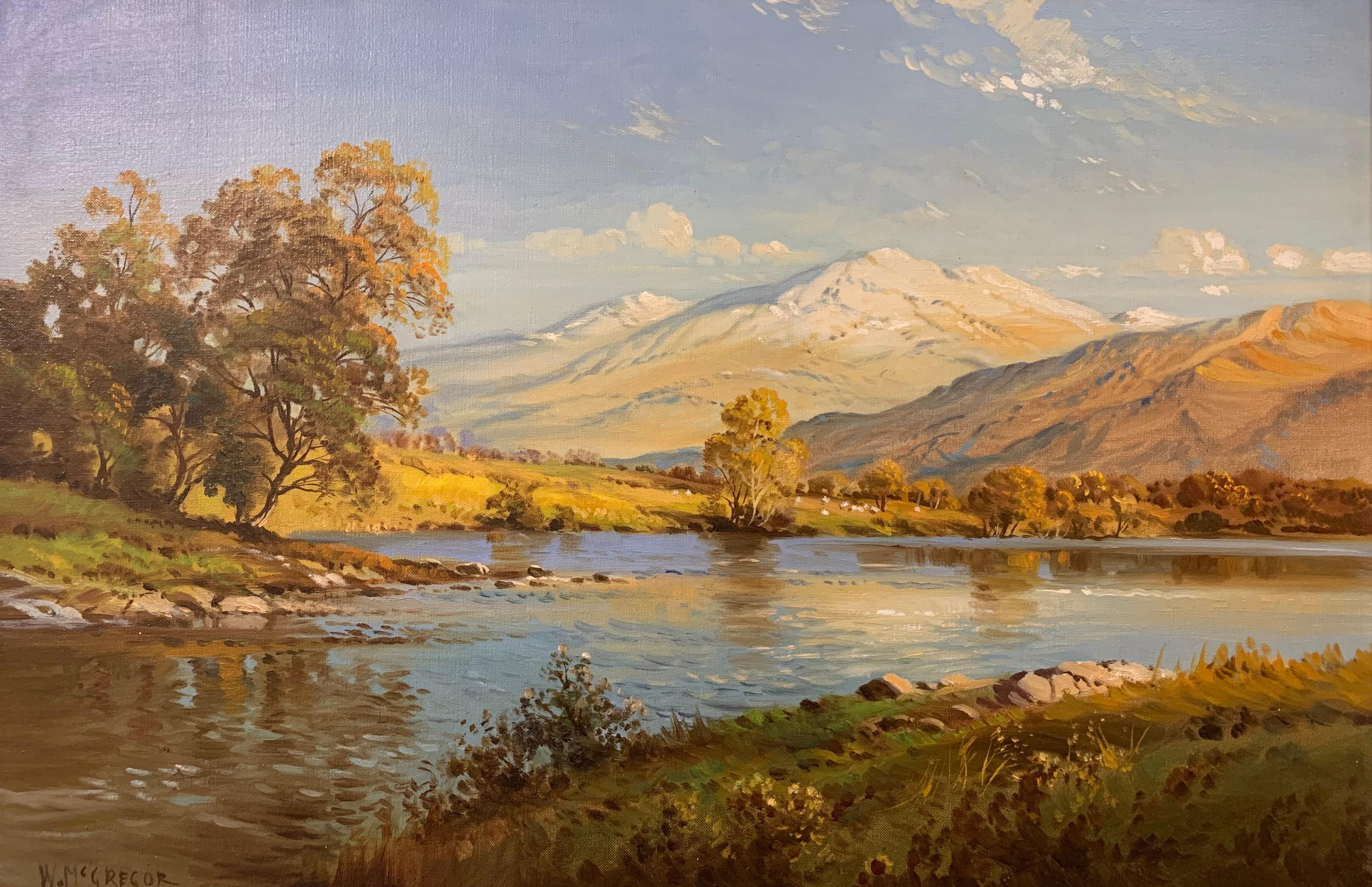 Evening Glow at Loch Torridon West Coast of Scotland Autumnal Landscape Painting 3