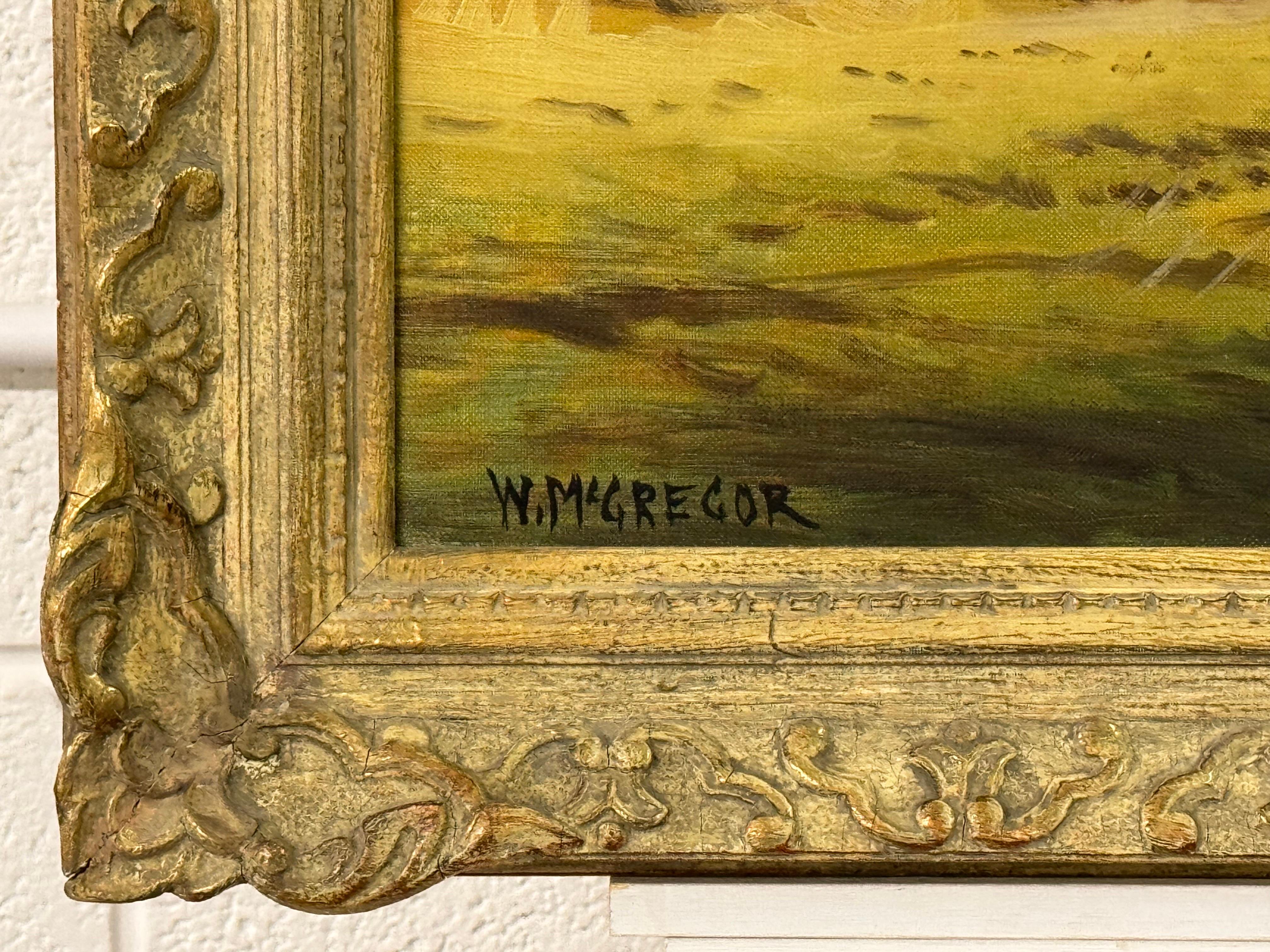 Peinture à l'huile réaliste du Loch Katrine dans les Highlands écossais en vente 11