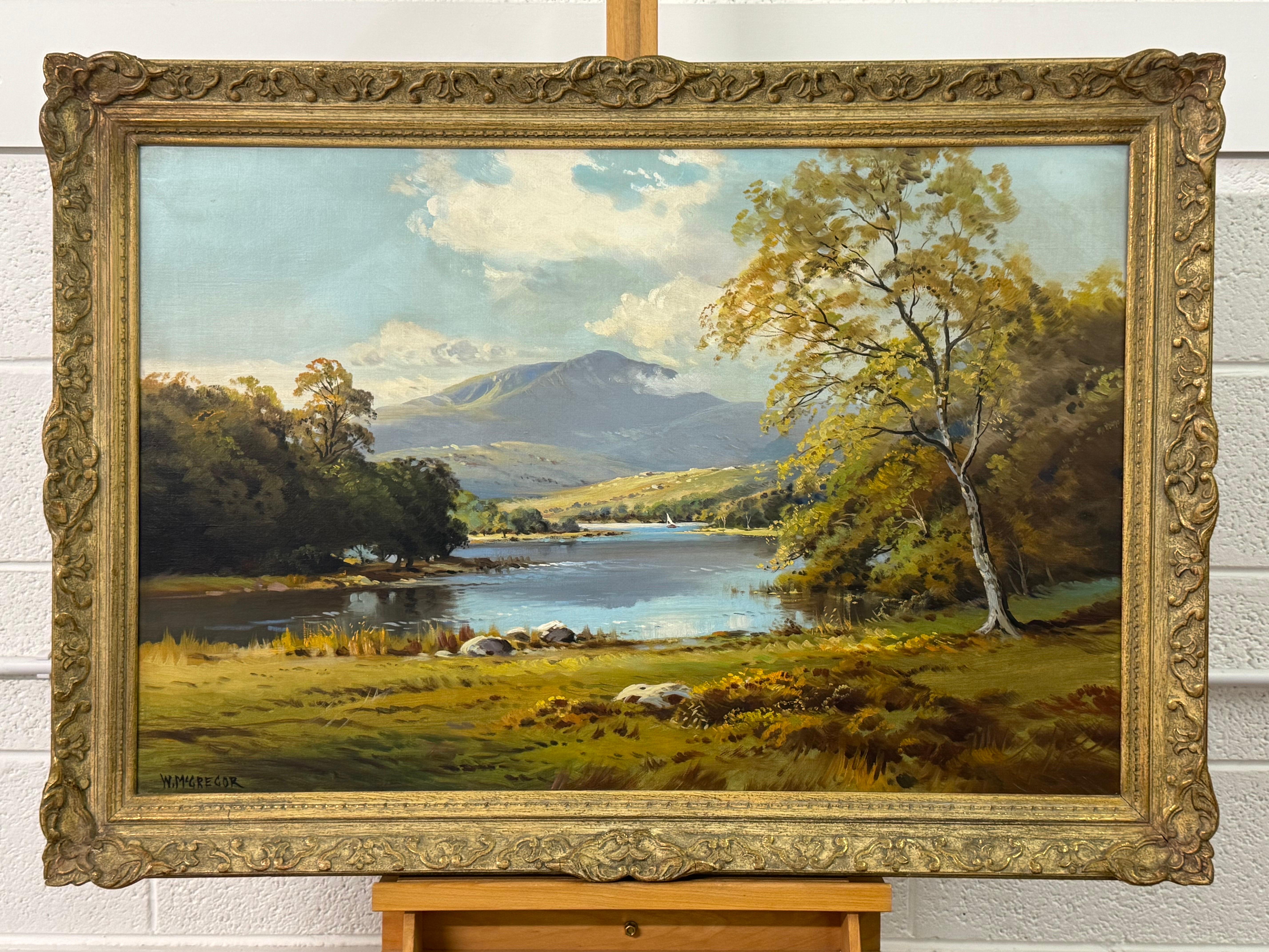 Peinture à l'huile réaliste du Loch Katrine dans les Highlands écossais - Réalisme Painting par William McGregor