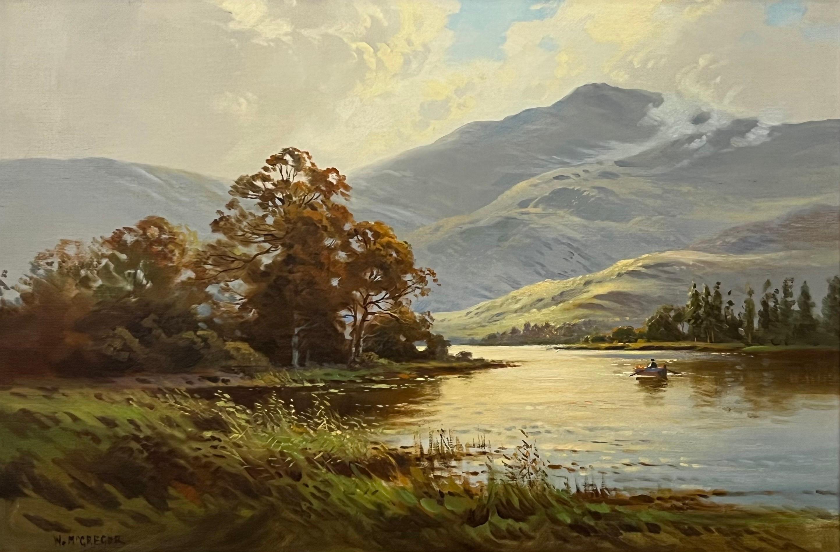 Loch Long in Argyll, dans les Highlands écossais, peinture à l'huile réaliste de paysage 9