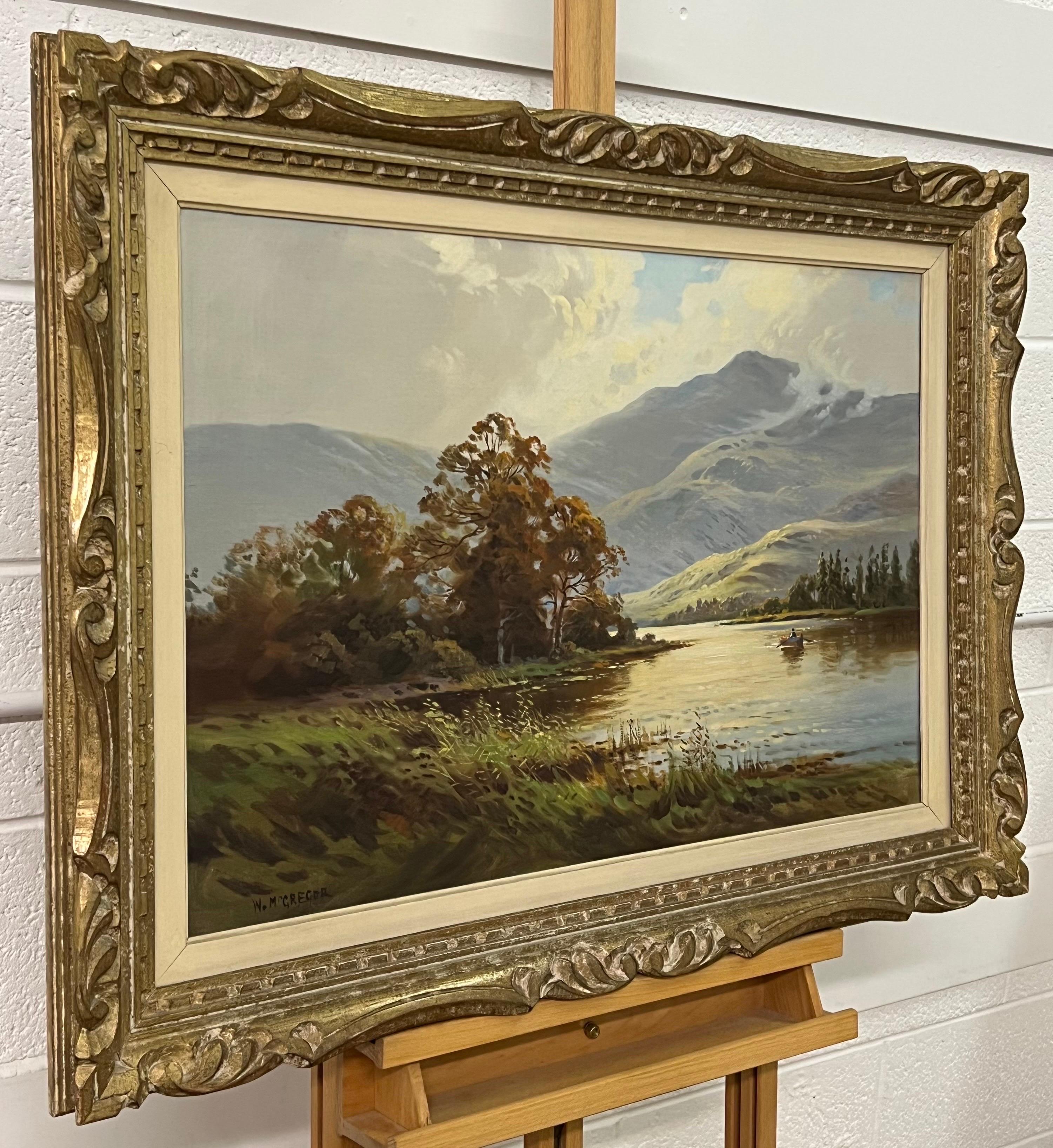 Loch Long in Argyll, dans les Highlands écossais, peinture à l'huile réaliste de paysage - Painting de William McGregor
