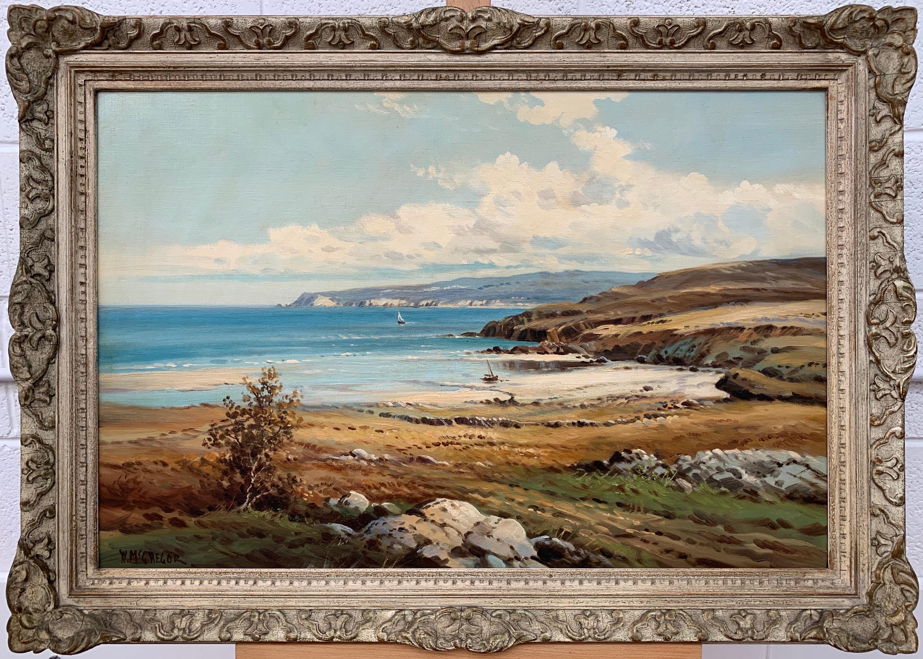 William McGregor Landscape Painting - Original Oil Painting of North Coast Scotland Sea Landscape by British Artist