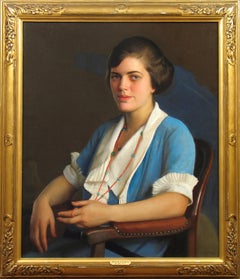 Portrait of a Young Woman in Blue