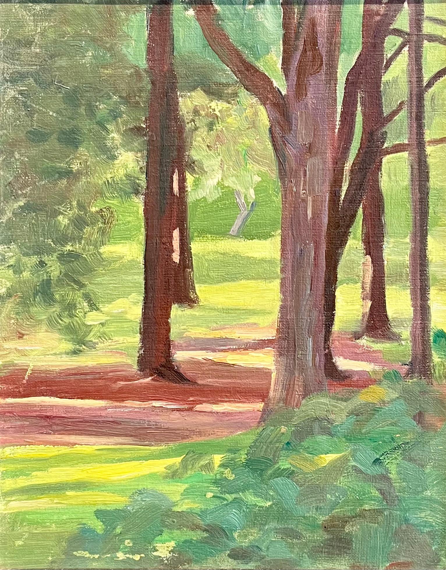 Landscape Painting di William McGregor Paxton - Scena di foresta rada