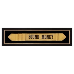 Faja de desfile "Sound Money" de William McKinley, hacia 1896