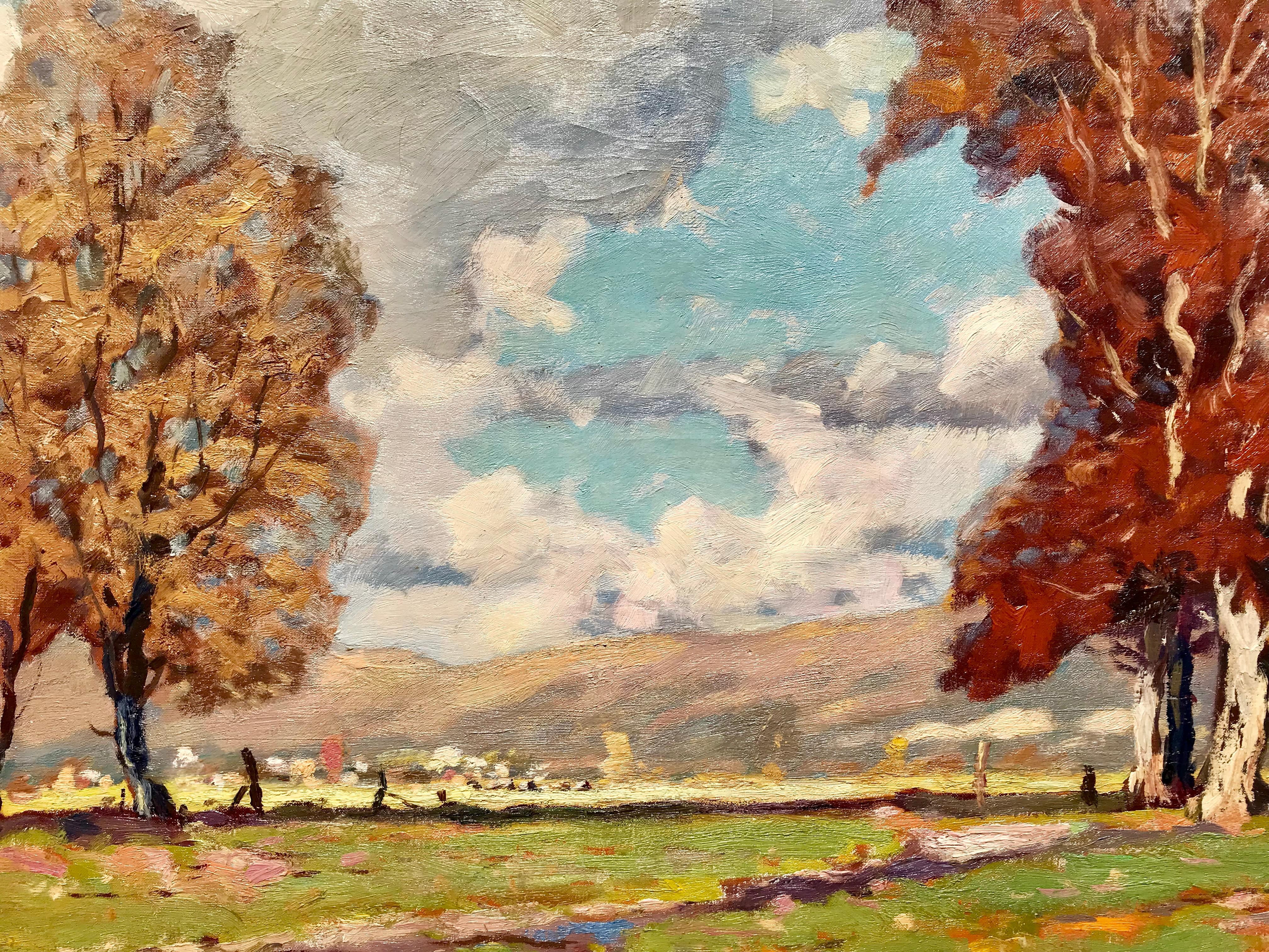 „Pennsylvania Panoramik“ (Beige), Landscape Painting, von William McNair