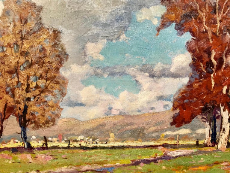 “Pennsylvania Panoramic” - Beige Landscape Painting by William McNair