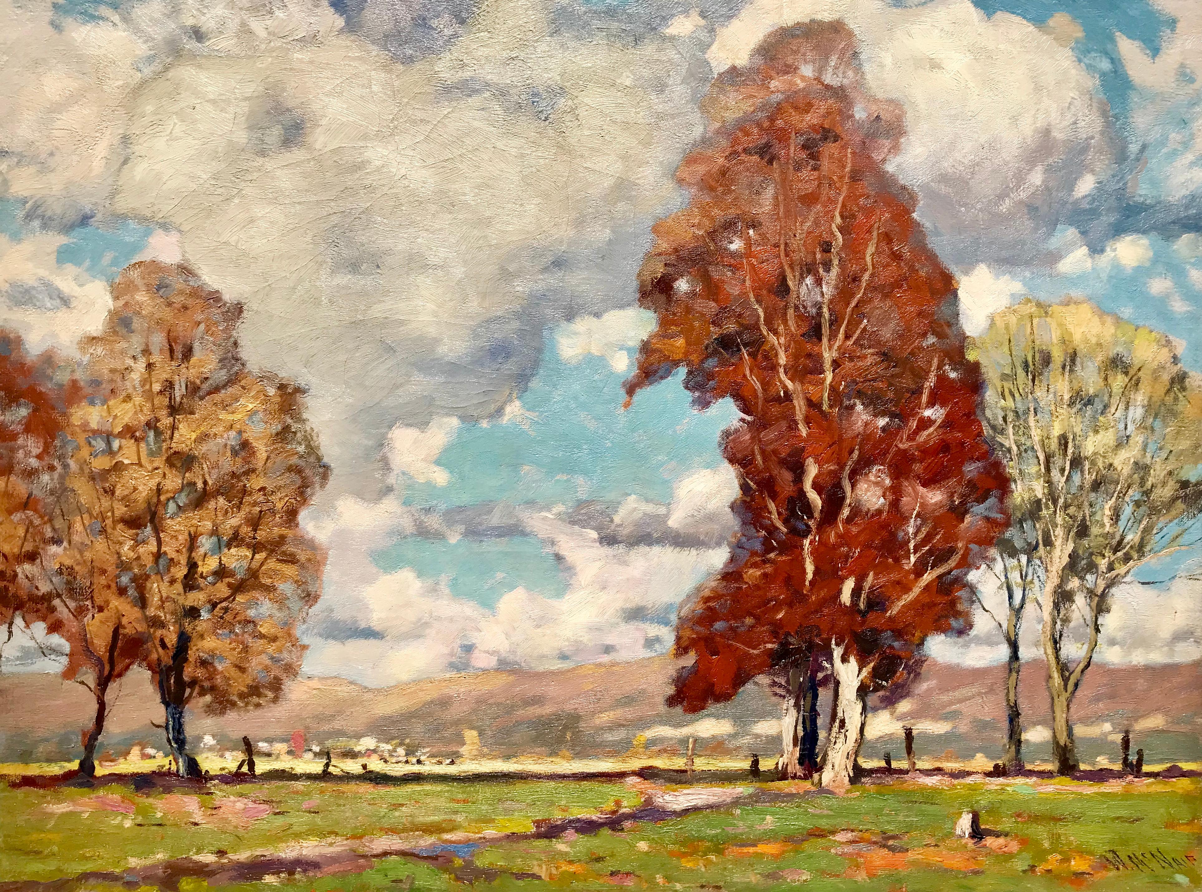 Landscape Painting William McNair - « Panoramic Pennsylvanie »
