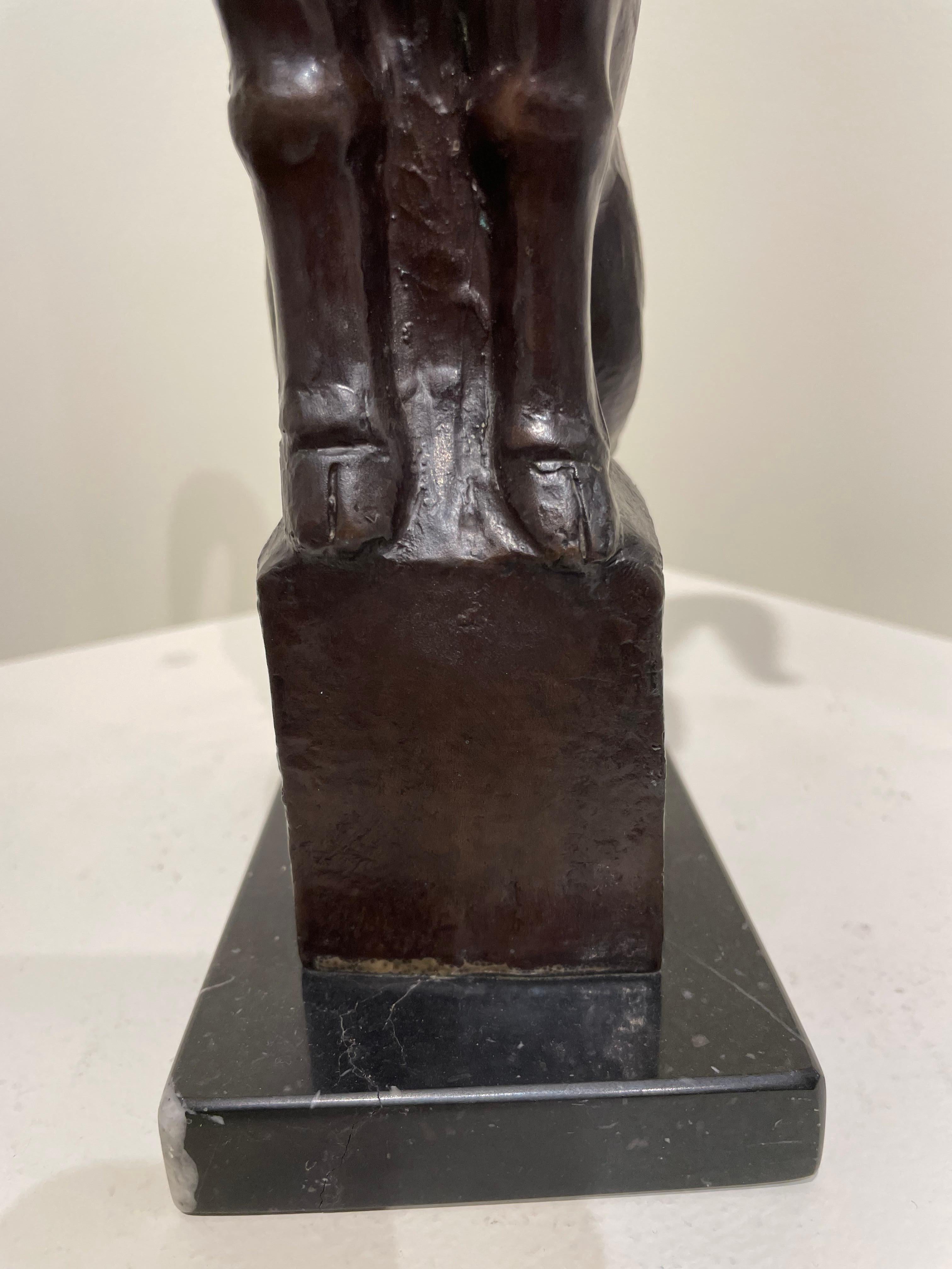 Mountain Goat, 20th Century Bronze Sculpture of Animal, Cleveland School Artist For Sale 9