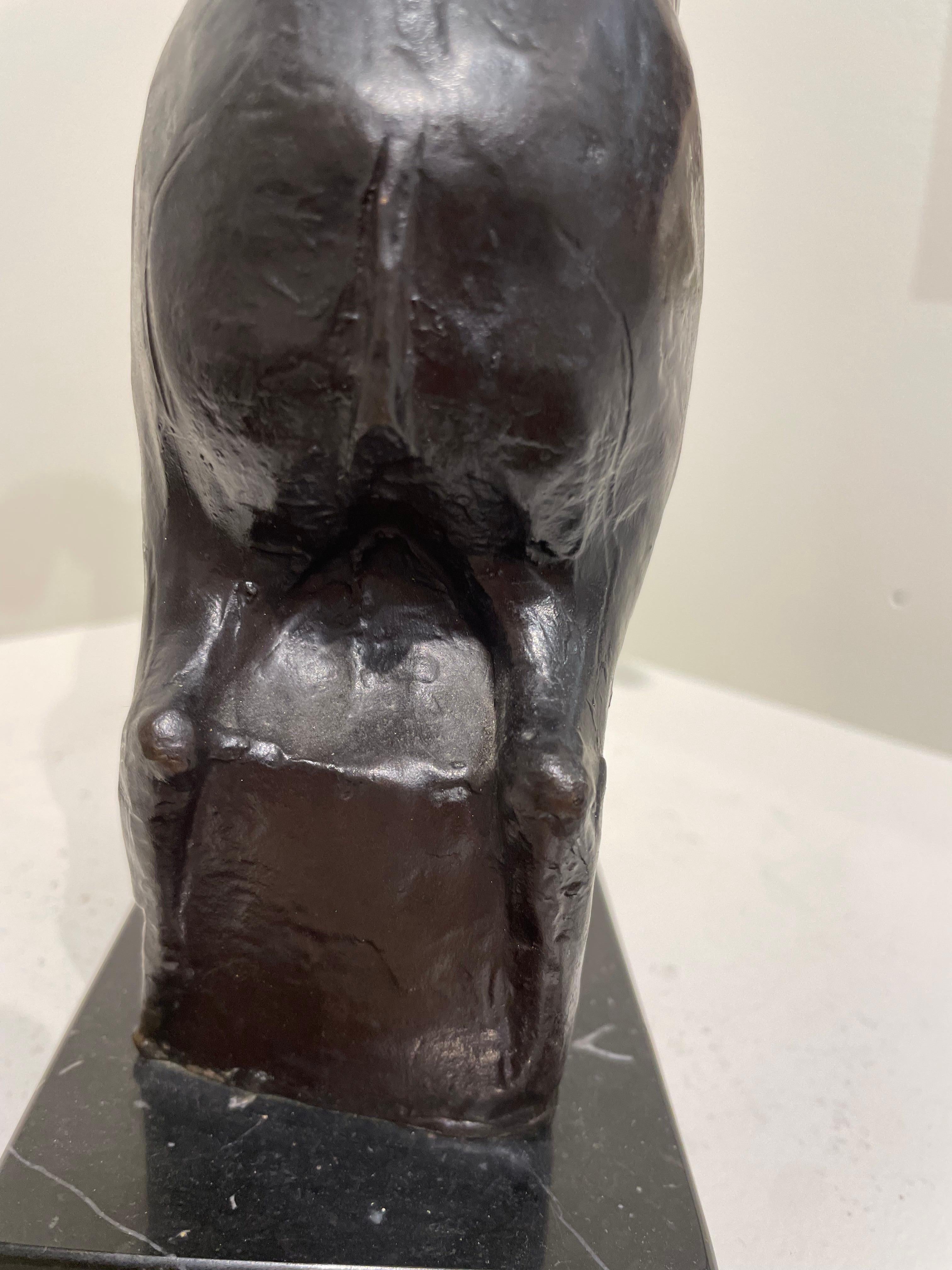 Mountain Goat, 20th Century Bronze Sculpture of Animal, Cleveland School Artist For Sale 11
