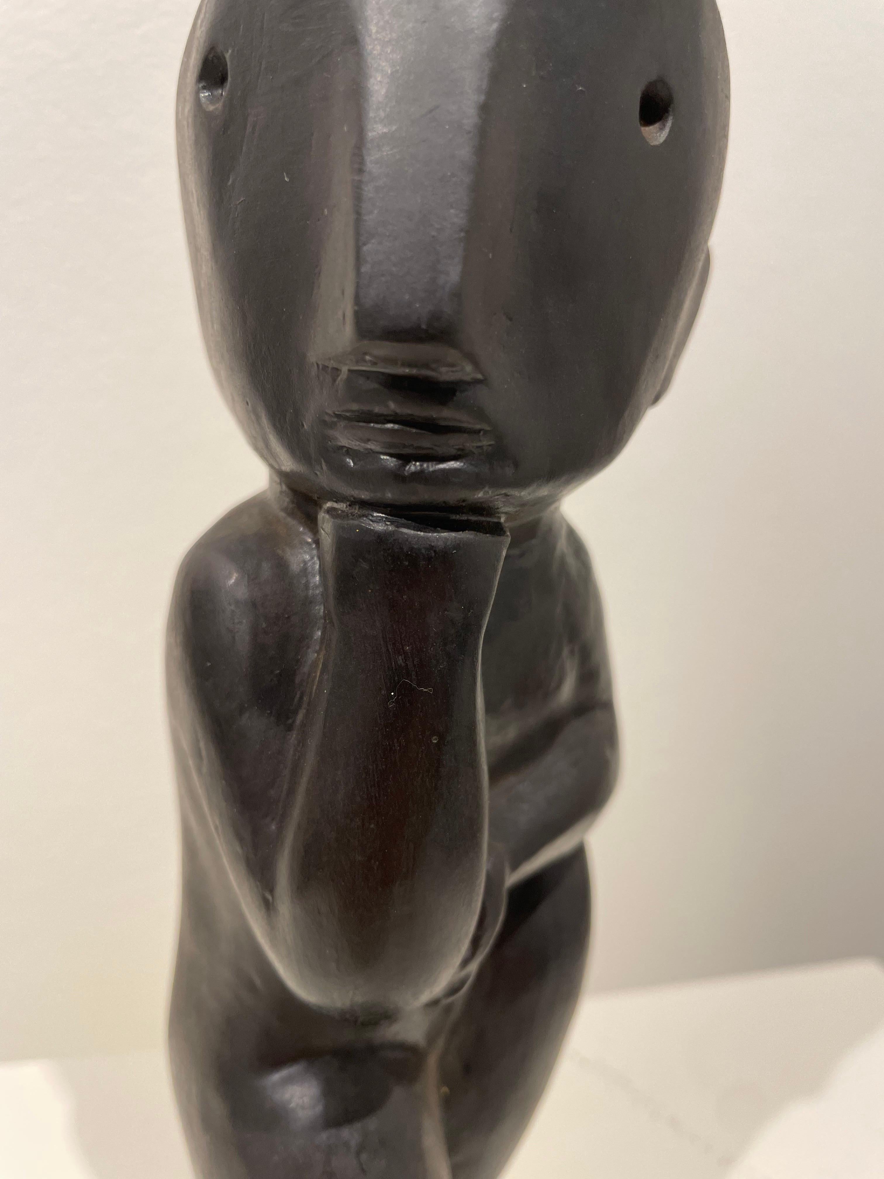 Rumination, Small Bronze Thinker, 20th Century Cleveland School Artist For Sale 10