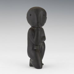 Rumination, Small Bronze Thinker, 20th Century Cleveland School Artist