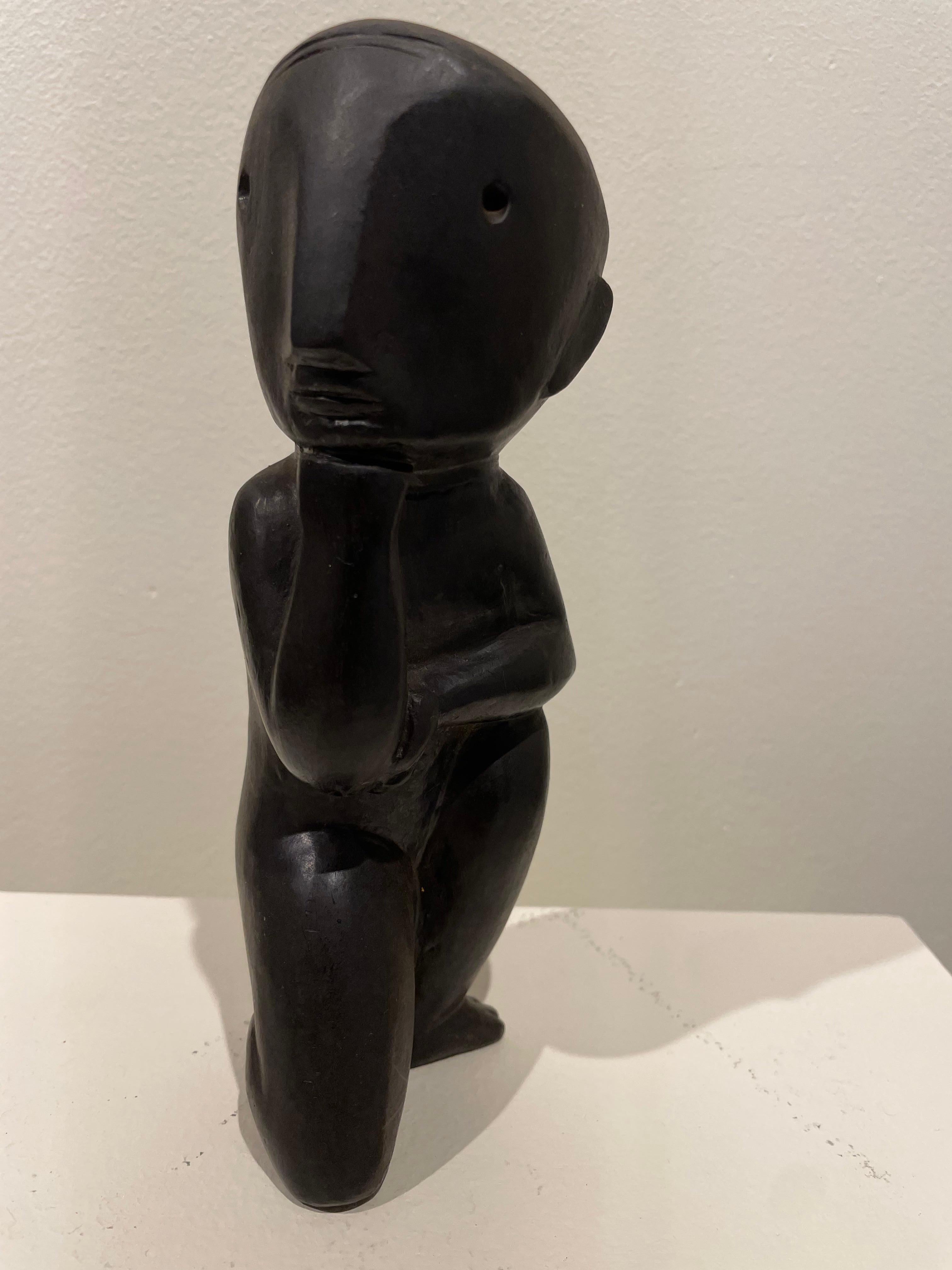 Rumination, Small Bronze Thinker, 20th Century Cleveland School Artist For Sale 3