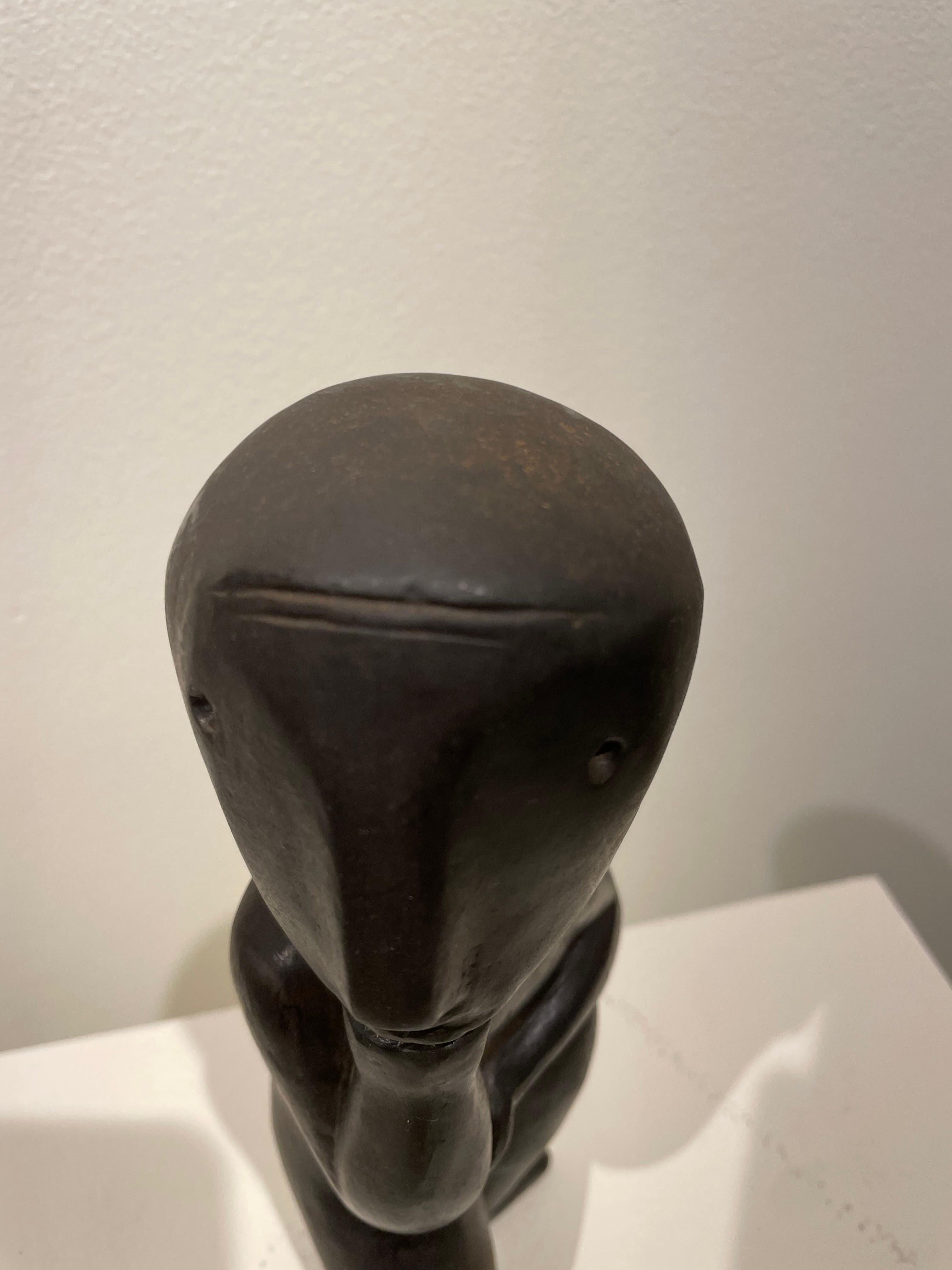Rumination, Small Bronze Thinker, 20th Century Cleveland School Artist For Sale 5