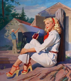 Vintage Carefree Summer - Grapette Soda Girl