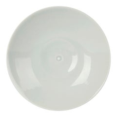 William Mehornay Studio Pottery Porcelain Blue White Glazed Bowl, 1983