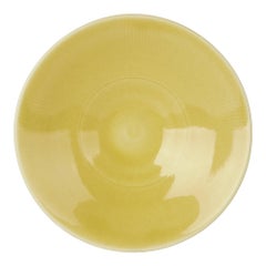 William Mehornay Studio Pottery Porcelain Mustard Chatter Bowl, 1995