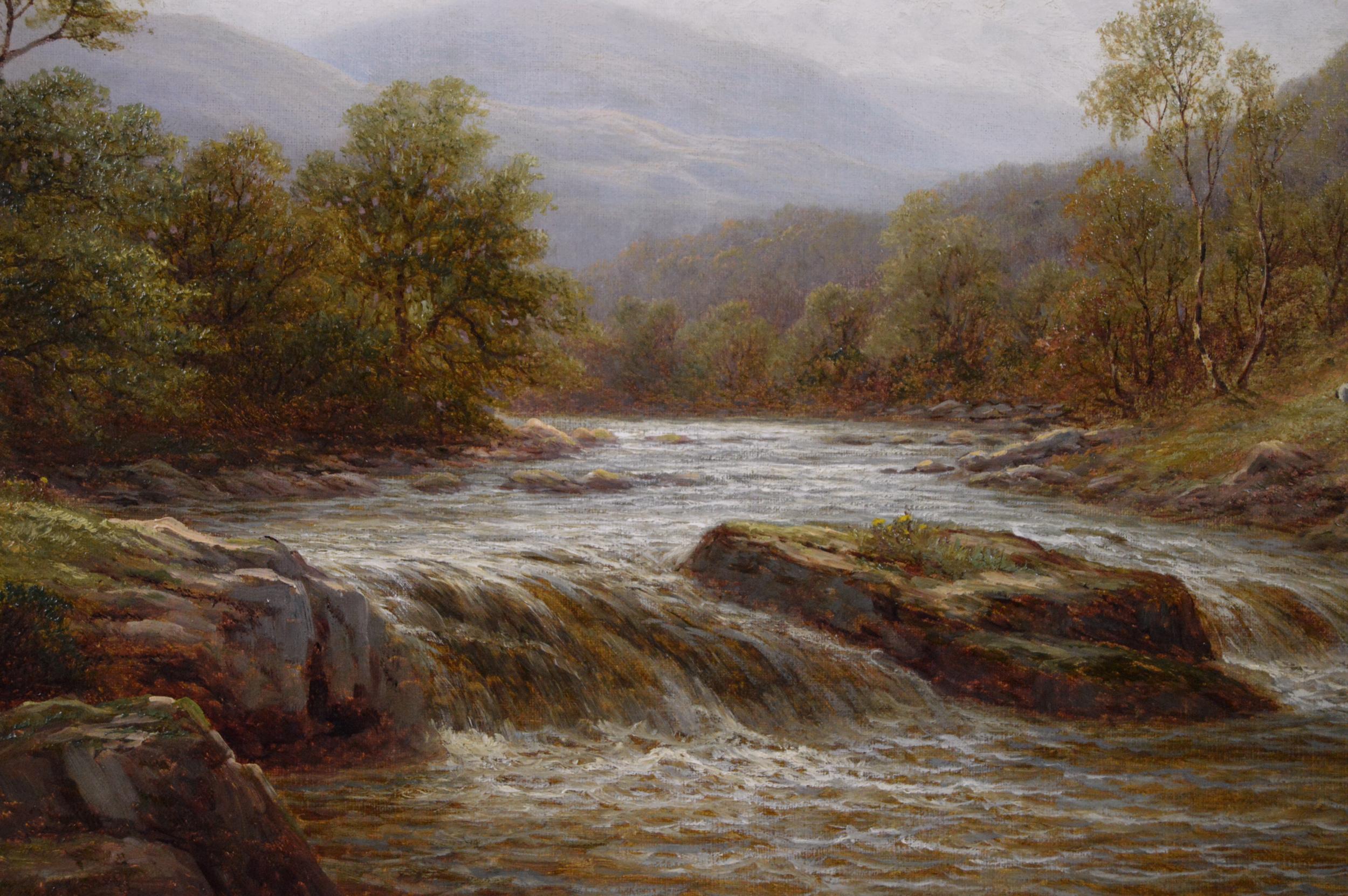 Peinture à l'huile d'un paysage gallois du 19e siècle - Victorien Painting par William Mellor