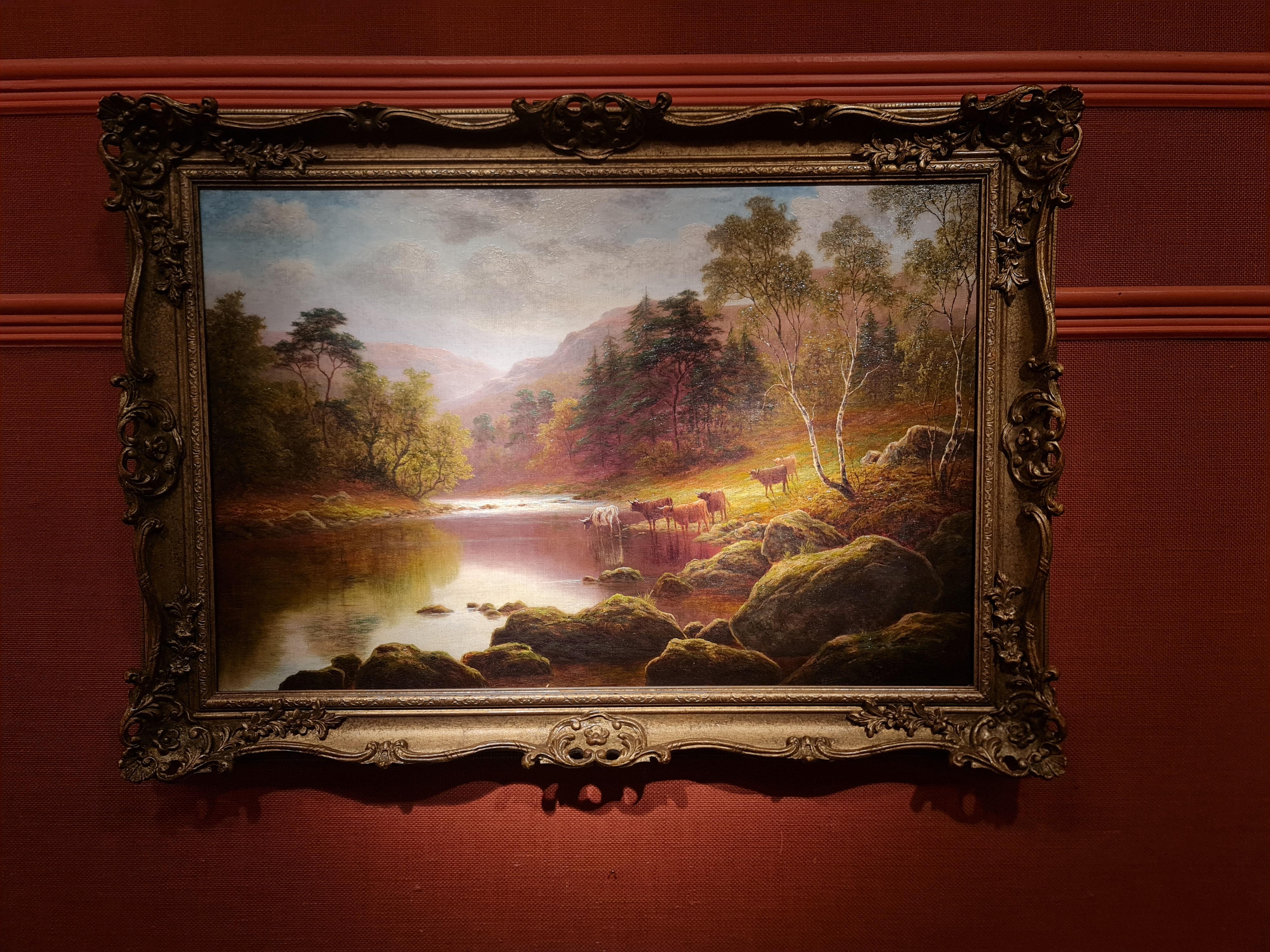 The Wales and Wales, Nord du Pays de Galles - Marron Landscape Painting par William Mellor